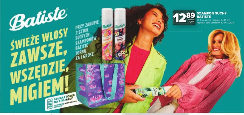 Szampon suchy Batiste Radiance promocja w Stokrotka