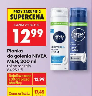 Pianka do golenia 200 ml promocja w Biedronka