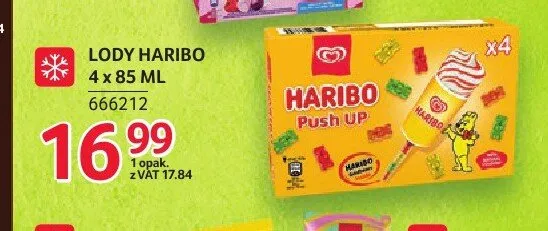Lody Haribo Push Up 4-pak promocja w Selgros