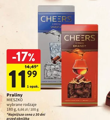 Praliny Mieszko Cheers Vodka promocja w Intermarche