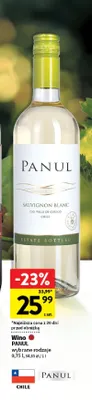 Wino białe wytrawne Panul Sauvignon Blanc promocja w Intermarche