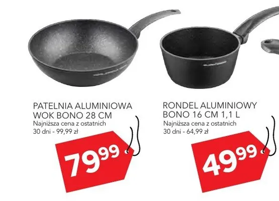 Patelnia aluminiowa wok Bono 28cm promocja w Stokrotka