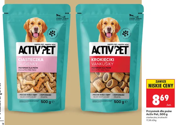 Przysmak dla psów Activ Pet promocja w Biedronka