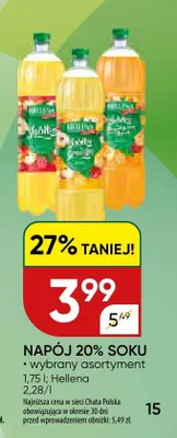 Napój 20% soku wybrany asortyment promocja w Chata Polska