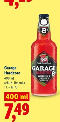 Piwo Garage Hardcore arbuz i limonka promocja w Lidl