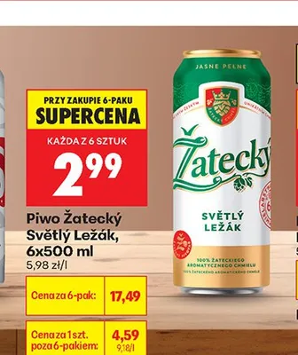 Piwo Žatecký Světlý Ležák promocja w Biedronka