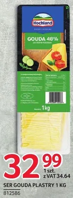 Ser Gouda plastry 48% 812586 promocja w Selgros