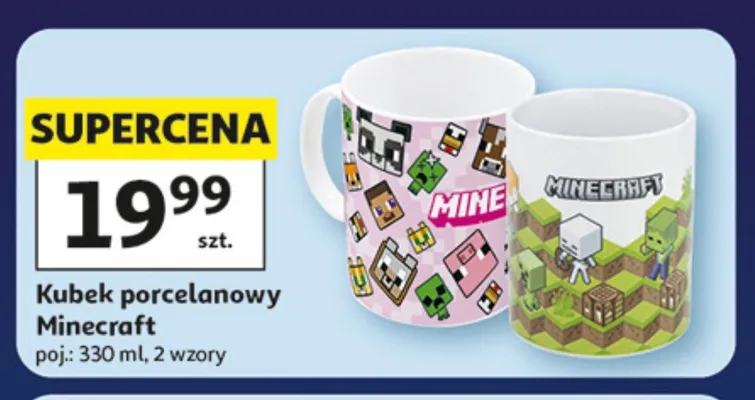 Kubek porcelanowy Minecraft 330ml promocja w Auchan