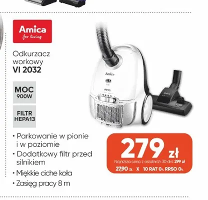 Odkurzacz workowy Amica Vi 2032 promocja w Max Elektro