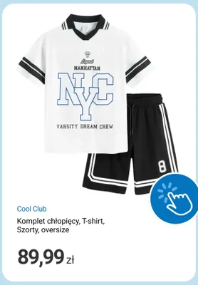 Komplet chłopięcy Cool Club T-shirt szorty oversize promocja w Smyk