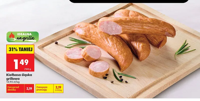 Kiełbasa śląska grillowa promocja w Biedronka