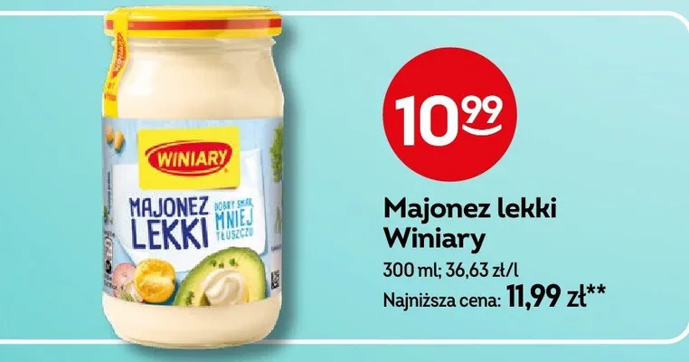 Majonez lekki winiary 300ml promocja w Żabka