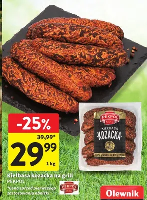 Kiełbasa kozacka na grill Pekpol promocja w Intermarche