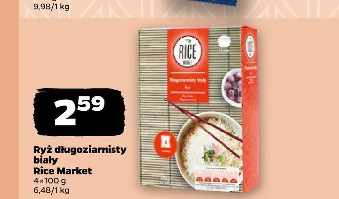 Ryż długoziarnisty biały 4-pak Rice Market promocja w Netto