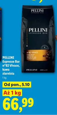 Kawa ziarnista Espresso Bar n°82 Vivace Pellini promocja w Lidl
