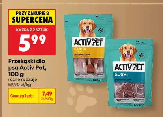 Przekąski dla psa Activ Pet Sushi promocja w Biedronka