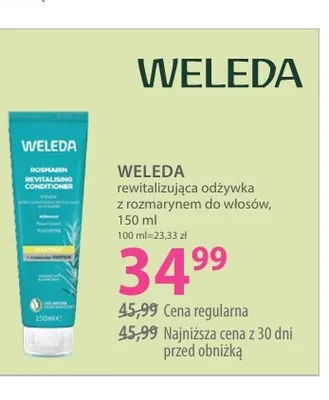 Odżywka do włosów Weleda rewitalizująca promocja w Hebe