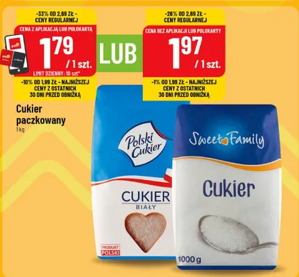 Cukier paczkowany biały promocja w POLOmarket