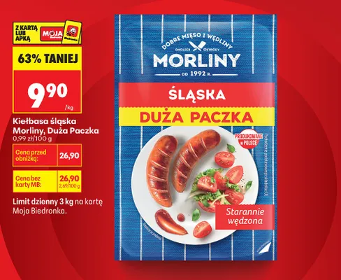 Kiełbasa śląska Duża Paczka promocja w Biedronka