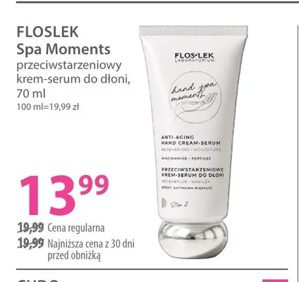Przeciwstarzeniowy krem-serum do dłoni Spa Moments Floslek promocja w Hebe