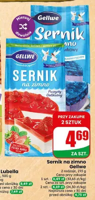 Sernik na zimno Gellwe promocja w Dino