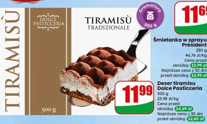 Deser tiramisu promocja w Dino