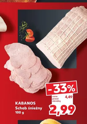 Schab śnieżny Kabanos promocja w Kaufland