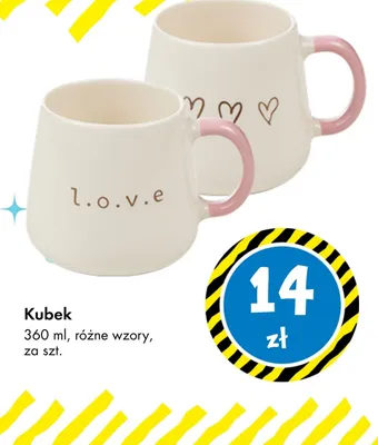 Kubek różne wzory promocja w Tedi