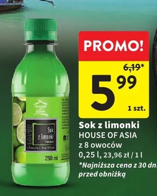 Sok z limonki House of Asia z 8 owoców promocja w Intermarche