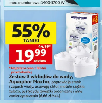 Zestaw wkładów filtrujących Aquaphor Maxfor promocja w Auchan