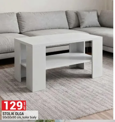 Stolik Olga 50x50x90cm kolor biały promocja w Merkury Market
