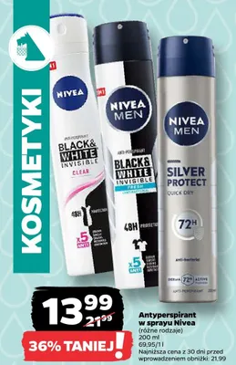 Antyperspirant w sprayu Nivea Men Silver Protect Quick Dry promocja w Netto