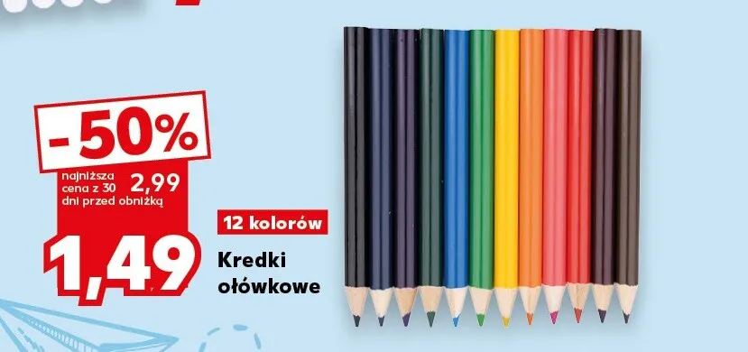 Kredki ołówkowe 12 kolorów promocja w Kaufland