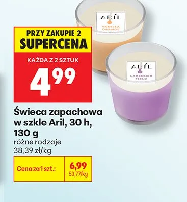 Świeca zapachowa w szkle Aril promocja w Biedronka
