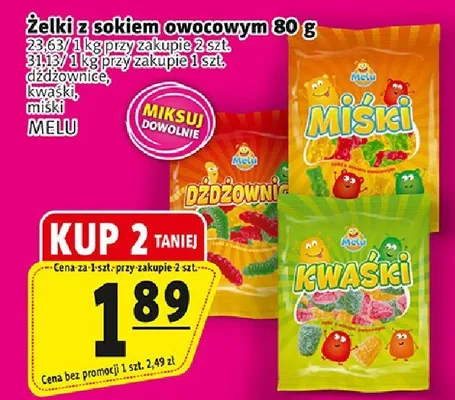 Żelki z sokiem owocowym Miśki ozdrowieńce, twardy, miśki promocja w Prim Market