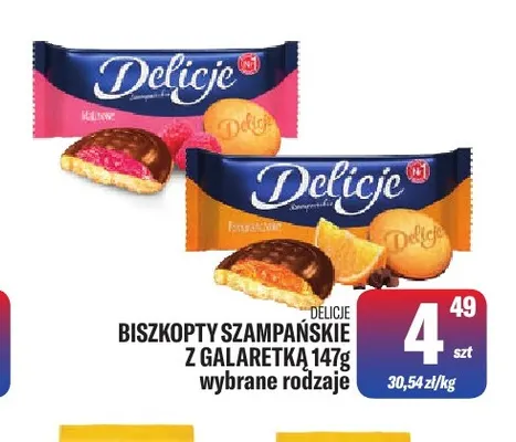 Biszkopty szampańskie z galaretką Delicje promocja w Tomi Markt