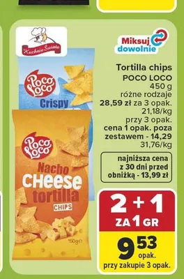 Tortilla chips Crispy Poco Loco promocja w Carrefour