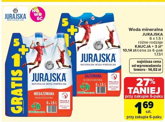 Woda mineralna niegazowana promocja w Carrefour