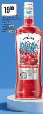 Likier Lubelska Chill Strawberry Margarita 20% promocja w Dino