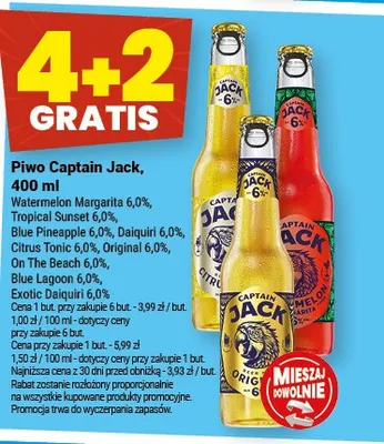 Piwo Captain Jack On The Beach promocja w Twój Market