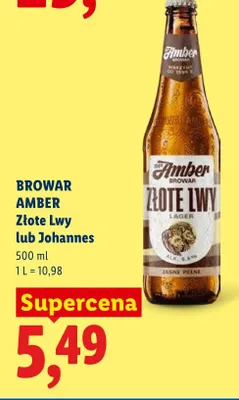 Piwo Browar Amber Johannes promocja w Lidl
