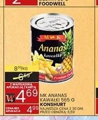 Ananas kawałki MK 565g promocja w Wafelek