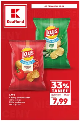 Chipsy ziemniaczane Paprika Lay's promocja w Kaufland
