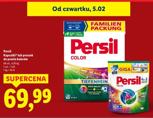 Kapsułki do prania Persil Color promocja w Lidl