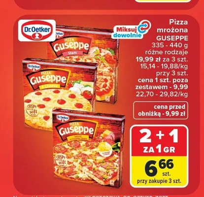Pizza mrożona Guseppe Ham Dr. Oetker promocja w Carrefour
