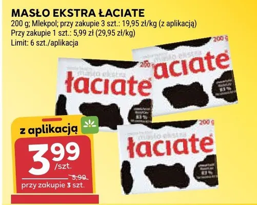 Masło ekstra Łaciate promocja w Stokrotka