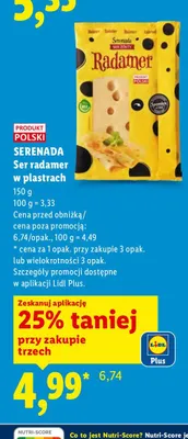 Ser Radamer w plastrach promocja w Lidl