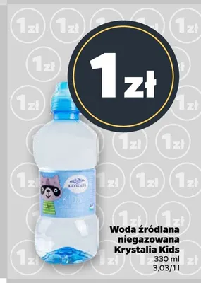 Woda źródlana niegazowana Krystalia Kids promocja w Netto