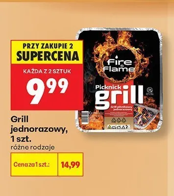 Grill jednorazowy Fire & Flame promocja w Biedronka