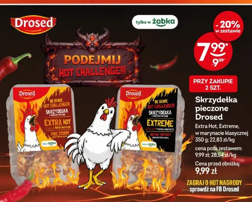 Skrzydelka pieczone Drosed Extra Hot promocja w Żabka